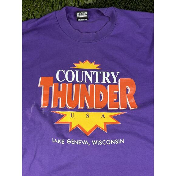 Vintage Country Thunder T Shirt XL Lake Geneva, Wisconsin Music Festival 90s - Picture 11 of 11